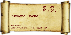 Puchard Dorka névjegykártya
